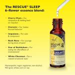Rescue Pet Sleep Dropper - 10 mL - Sleep Aid for Dogs & Cats with Bach Natural Flower Essences - Sedative-Free, Homeopathic Liquid Formula - For All Breeds, Ages & Weights