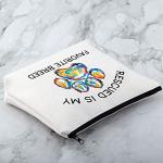 MNIGIU Rescued Is My Favorite Breed Makeup Zipper Bag - Dog Lover and Animal Rescue Gift for Dog Mom