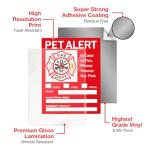 Pet Alert Safety Fire Rescue Sticker - Save Our Pets Emergency Inside Decal - House Home Window Door Sign