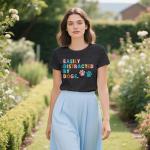 VQD Womens Dog Shirts Easily Distracted by Dogs Tshirt Dog Mom Paw Pet Lover Tee Tops Grey