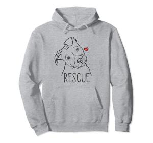 Rescue Dog, Pitbull, Rescue Mom, Adopt Don't Shop, Pittie Pullover Hoodie