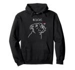 Rescue Dog, Pitbull Drawing, Rescue Mom, Adopt Don't Shop Pullover Hoodie