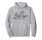 Rescue Dog Sketch, Pit Bull Drawing, Adopt Don't Shop Pullover Hoodie