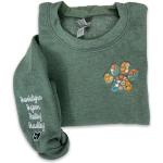 NAZENTI Custom Dog Mom Embroidered Sweatshirt with Pet Name on Sleeve, Dog Mama Sweatshirt, Crewneck or Hoodie Design Your Own, Fur Mama, Pet Lover Gifts (1), Medium-4X-Large