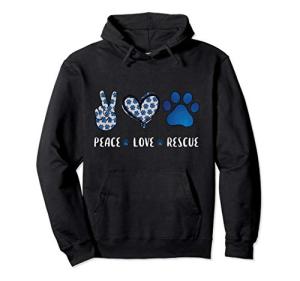 Peace Love dog cat rescue pets gifts for men women vet tech Pullover Hoodie