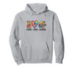 Peace Love Rescue Dog Tie Dye Dog Paw Print Adopt Pullover Hoodie