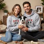 COUPLEHOODIES Custom Dog Portrait Sweatshirt from Photo – Personalized Pet Embroidered Memorial Hoodie – Dog Mom Sweatshirt - Gift for Pet Loss, Christmas, Father’s Day (Varsity-Dog)