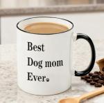 Mecai Funny Dog Mom Gifts-Best Dog Mom Ever Coffee Mug,Dog Lover Gifts For Women,Dog Owner Rescue Gift 11 OZ Coffee Mug Tea Cup