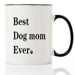 Mecai Funny Dog Mom Gifts-Best Dog Mom Ever Coffee Mug,Dog Lover Gifts For Women,Dog Owner Rescue Gift 11 OZ Coffee Mug Tea Cup
