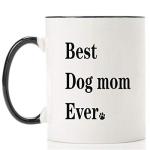 Mecai Funny Dog Mom Gifts-Best Dog Mom Ever Coffee Mug,Dog Lover Gifts For Women,Dog Owner Rescue Gift 11 OZ Coffee Mug Tea Cup
