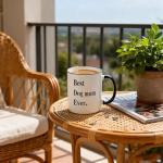 Mecai Funny Dog Mom Gifts-Best Dog Mom Ever Coffee Mug,Dog Lover Gifts For Women,Dog Owner Rescue Gift 11 OZ Coffee Mug Tea Cup