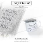 Pavilion Gift Company - Home Is Where The Paw Prints Lead To - 18 oz Coffee Mug Tea Cup Kitten Puppy Feline K-9 Cat Dog Lover Gift Rescue Pet Mom Dad Present