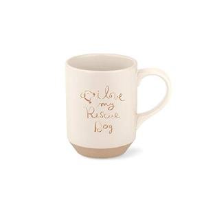 Fringe Studio Stoneware Mug, "Love My Rescue Dog" (429047)