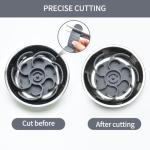 Slow Feeder Dog Bowls Insert,Third Generation upgradedSuper Firm Eating Bowl（Cuttable） for Large Breed and Medium Small Size Compatible with Regular Elevated Metal Glass Dog Bowl (Gray)