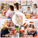 Cute Dog Paws Drinking Glass Cup Dog Lover Glass Coffee Cup with Lid & 2 Straw - Gifts in Memory of Dogs - Dog Mom Gift for Birthday Mothers Holiday Christmas Day for Dad Mom Sister Friends Bestie