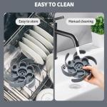 Slow Feeder Dog Bowls Insert,Third Generation upgradedSuper Firm Eating Bowl（Cuttable） for Large Breed and Medium Small Size Compatible with Regular Elevated Metal Glass Dog Bowl (Gray)