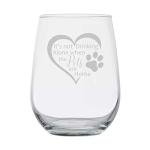 Animal Lover Gifts It's Not Drinking Alone when the Pets are Home 15 oz Dishwasher Safe Wine Gifts Animal Rescue Gift for Women Mom Birthday Glass Funny Couples Anniversary
