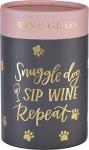 Wine Glass - Snuggle Dog Sip Wine Repeat