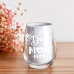 HAYOOU Dog Mom Gifts for Women Wine Glass,Best Dog Mom Ever Birthday,Christmas,Mother's Day Gifts for Dog Lover
