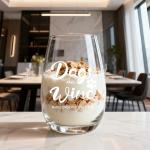 Jogskeor Dogs and Wine Make Everything Fine Wine Glass 15oz, Dog Mom Gifts, Birthday Mothers Day Christmas Gifts for Dog Lovers