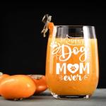 HAYOOU Dog Mom Gifts for Women Wine Glass,Best Dog Mom Ever Birthday,Christmas,Mother's Day Gifts for Dog Lover