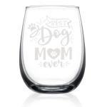 HAYOOU Dog Mom Gifts for Women Wine Glass,Best Dog Mom Ever Birthday,Christmas,Mother's Day Gifts for Dog Lover