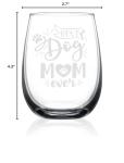 HAYOOU Dog Mom Gifts for Women Wine Glass,Best Dog Mom Ever Birthday,Christmas,Mother's Day Gifts for Dog Lover