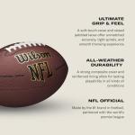 Wilson NFL Super Grip Composite Football - Official Size, Brown