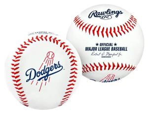 Rawlings MLB Los Angeles Dodgers Team Logo Baseball, White, 1