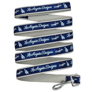 MLB PET Leash, Large, Los Angeles Dodgers Dog, Baseball Team for Dogs & Cats. A Shiny & Colorful Dog & Cat Leash with Emboridered Team Name/Logo Licensed by The MLB