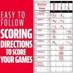 Franklin Sports MLB Baseball + Softball Scorebook - Book for Stats - Coaching Official Scorekeeper - 25 Games