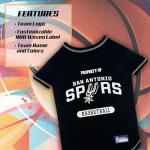 Pets First NBA Licensed Hoodies & T-shirt for Dogs & Cats, SAN Antonio Spurs, Medium