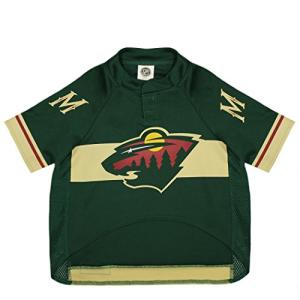Pets First NHL Minnesota Wild Jersey for Dogs & Cats, Small. - Let Your Pet Be A Real NHL Fan!