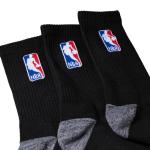 Ultra Game NBA Official Youth Athletic Cushioned Secure Fit Crew Socks - 6 Pack, NBA, Black, Y9-11