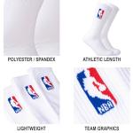 Ultra Game NBA Official Men’s Athletic Cushioned Secure Fit Crew Socks - 6 Pack - Unisex, NBA, White Red White Blue, M6-12