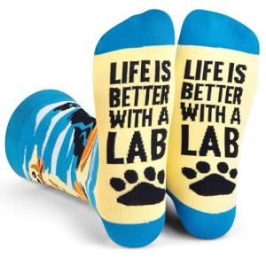 Lavley Life is Better With a Lab - Socks for Dog Lovers and Labrador Retriever Owners