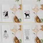 Geqtt Labrador Retriever Dish Towels Set - Black Lab Gifts Kitchen Towels, Labrador Retriever Gifts Hand Towel, Black Lab Tea Towel (16×24 Inches Set of 4)