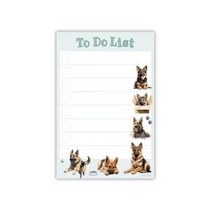 German Shepherd Sticky Notepad to Do List | Kawaii Dog Lover Gifts for Women | Office School Supply Sticky Notes 4"x6" 50 Pages