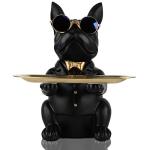 French Bulldog Gifts Statue Tray Organizer for Keys, Candy, Jewelry, Earrings, Entrance Piggy Bank - Modern Decor Resin French Bulldog Decor Entryway Table, Coffee Table, Office Desk, Home Decor