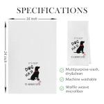 Geqtt Labrador Retriever Dish Towels Set - Black Lab Gifts Kitchen Towels, Labrador Retriever Gifts Hand Towel, Black Lab Tea Towel (16×24 Inches Set of 4)