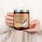 LEADO Candles, Frenchie Gifts for Women, Men - Funny Bulldog Gifts for Frenchie Owners, Bull Dog Dad, Bull Dog Mom - Cute Valentines Day, Birthday Present for Bulldog Lover - Lavender Scented Candles