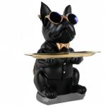 French Bulldog Gifts Statue Tray Organizer for Keys, Candy, Jewelry, Earrings, Entrance Piggy Bank - Modern Decor Resin French Bulldog Decor Entryway Table, Coffee Table, Office Desk, Home Decor