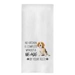 uinwk Beagle Dog Kitchen Towels - Beagle Gifts for Women Lovers, No Kitchen is Complete Without a Dog Hand Dish Towels, 16x24