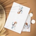 HUGANE Funny Beagle Bathroom Hand Towels Set of 3, Beagle Decor Hand Towels for Bathroom, Beagle Gifts for Women Men, Gifts for Beagle Lovers, Kids Bathroom Decor, Dog Bathroom Decor, 16x24 Inch