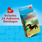 BioSwiss Bandages, Weiner Dog Shaped Self Adhesive Bandage Set, Latex Free, Sterile Wound Care, 24 Count
