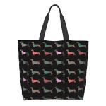 aportt Dachshund Reusable Tote Bag - Cute Dog Grocery Shopping Bag - Canvas Bag with Strong Handle - Washable Eco-friendly