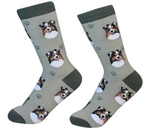 Australian Shepherd Dog Breed Socks Unisex Sock Daddy by E&S Pets