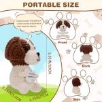 HOMQYTE Inspirational Gift - Positive Crochet Dog Animals with Affirmation Card Handmade Crochet Beagle Plush Doll for Women Dog Lovers Gifts (Beagle)