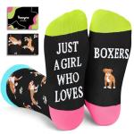 HAPPYPOP Dog Gifts for Women - Fun Dog Socks for Mom, Her Boxer Lovers