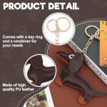 Giantree Leather Dachshund Keychain, Dachshund Keychain Bag Pendant Key Chain Fashion Cute Puppy Dog Charm Gifts for Favorite People Women Men Children Birthday Keyring